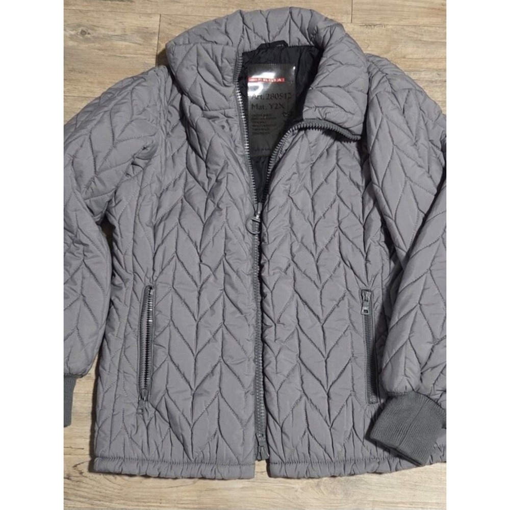 Prada Vintage Puffer Jacket Art 280512 Mat Y2X Grey Size 44